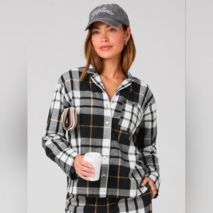 Yitty Collection Iconic Black Lets Get Checked Top, Size Large, NWT